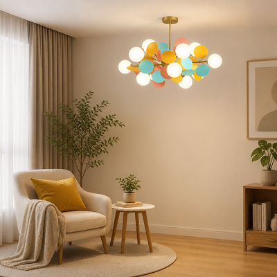 Scandinavian Glass Petal Pendant Light