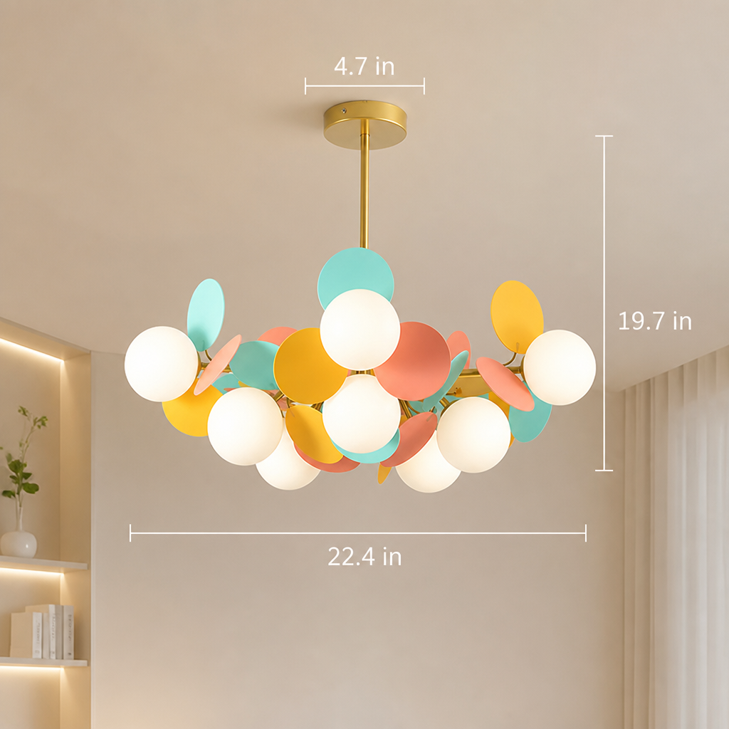 Scandinavian Glass Petal Pendant Light