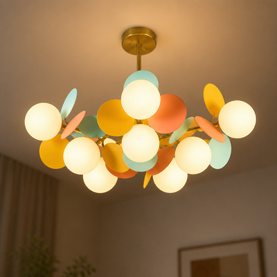 Scandinavian Glass Petal Pendant Light