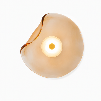 Scandinavian Glass Round Wall Sconce