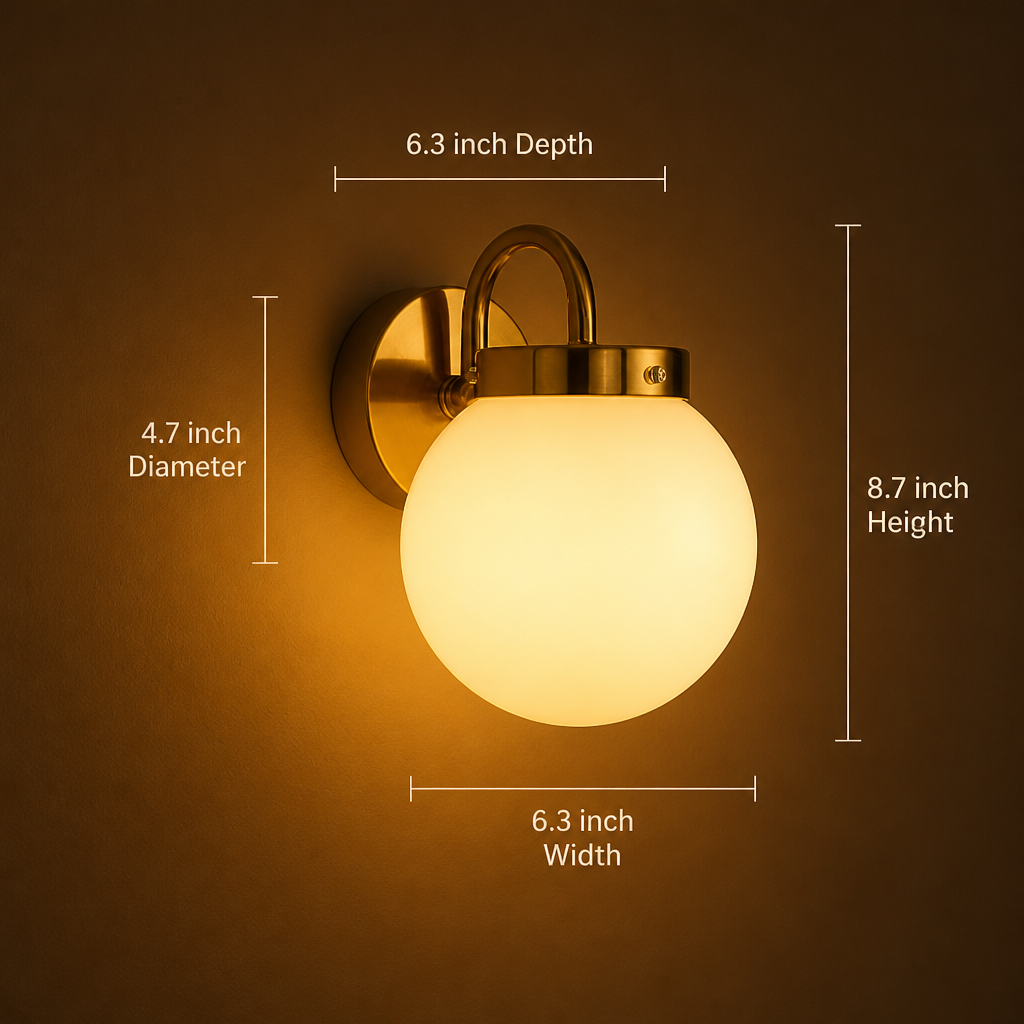 Scandinavian Glass Wall Sconce