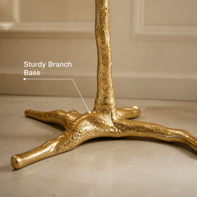 Scandinavian Gold Feathered Floor Lamp