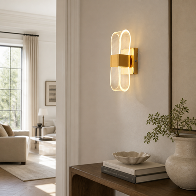Scandinavian Gold LED Wall Sconce