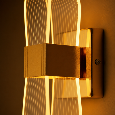 Scandinavian Gold LED Wall Sconce