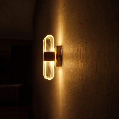 Scandinavian Gold LED Wall Sconce