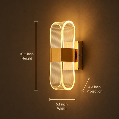 Scandinavian Gold LED Wall Sconce