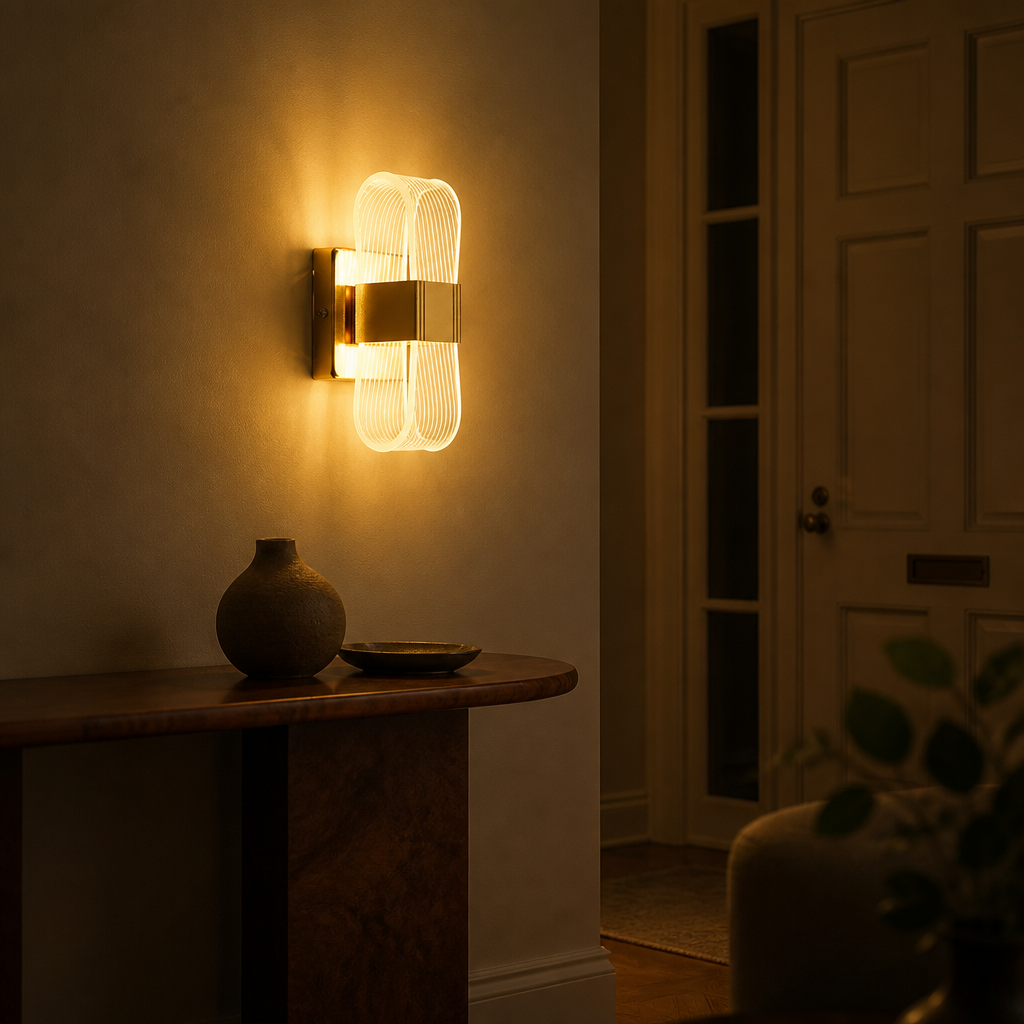 Scandinavian Gold LED Wall Sconce