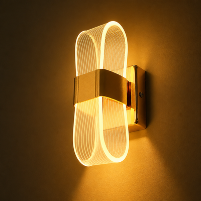 Scandinavian Gold LED Wall Sconce