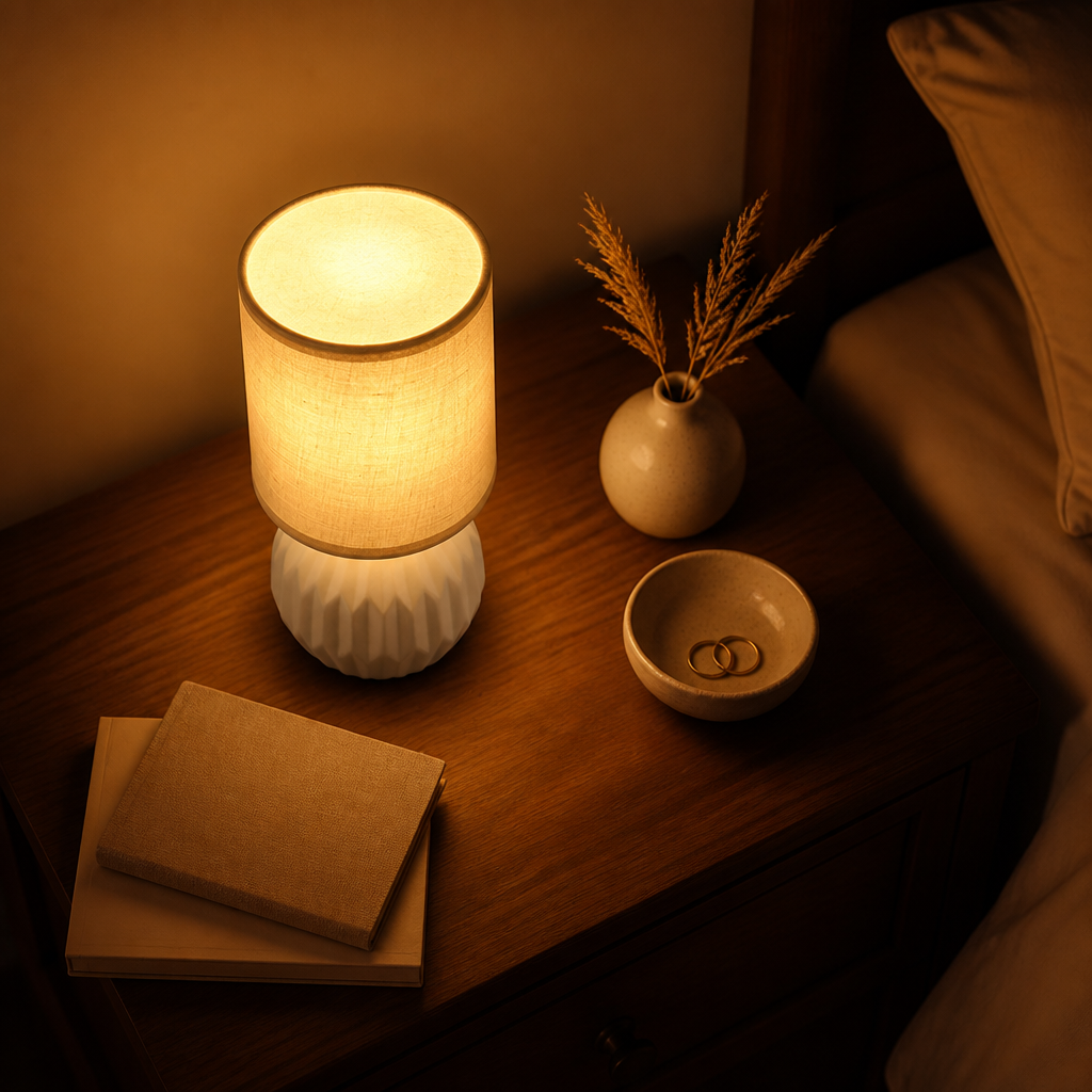 Scandinavian Gray Ceramic Table Lamp