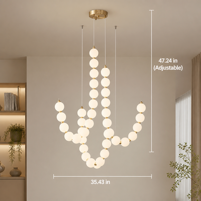 Scandinavian Iron & Acrylic LED Beaded Pendant Light