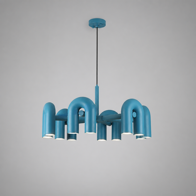 Scandinavian Iron & Acrylic LED U-Shaped Chandelier