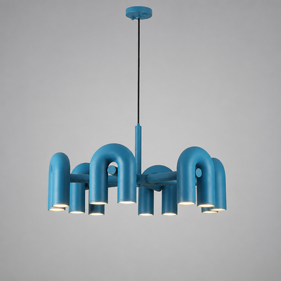Scandinavian Iron & Acrylic LED U-Shaped Chandelier