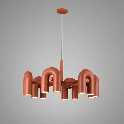 Scandinavian Iron & Acrylic LED U-Shaped Chandelier