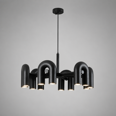 Scandinavian Iron & Acrylic LED U-Shaped Chandelier