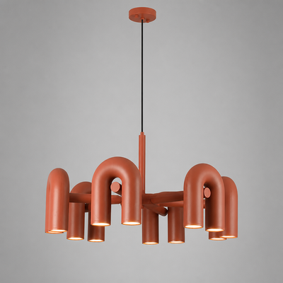 Scandinavian Iron & Acrylic LED U-Shaped Chandelier