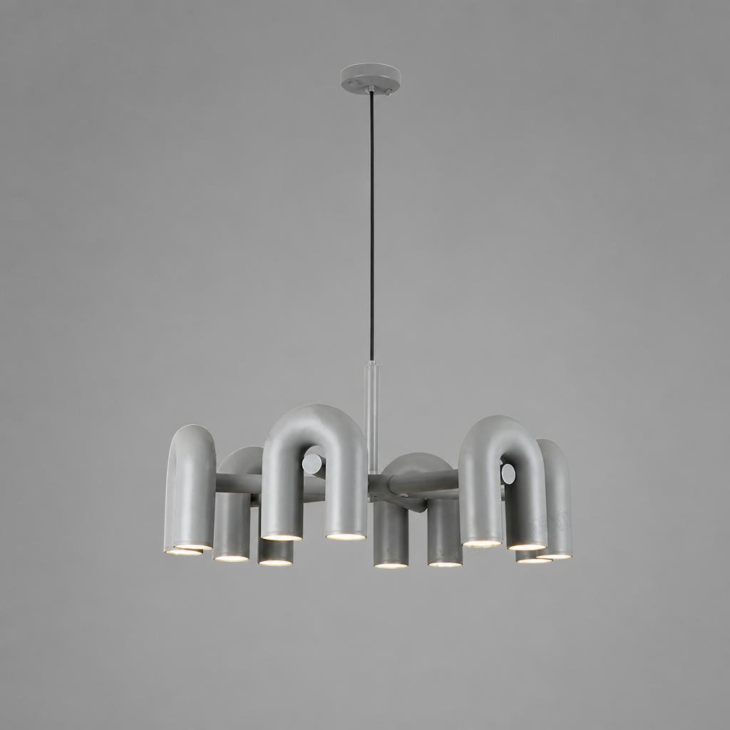 Scandinavian Iron & Acrylic LED U-Shaped Chandelier