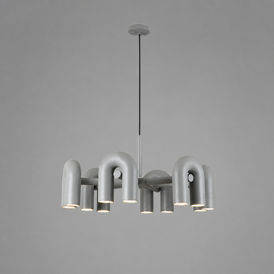 Scandinavian Iron & Acrylic LED U-Shaped Chandelier
