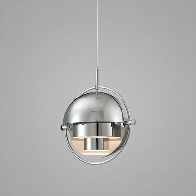 Scandinavian Iron & Glass LED Single-Bulb Pendant Light