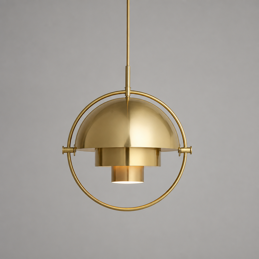 Scandinavian Iron & Glass LED Single-Bulb Pendant Light