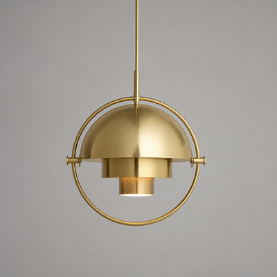 Scandinavian Iron & Glass LED Single-Bulb Pendant Light