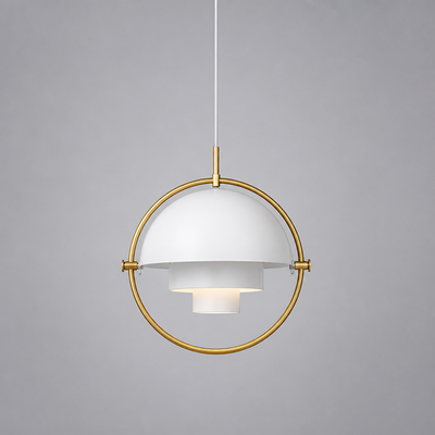 Scandinavian Iron & Glass LED Single-Bulb Pendant Light