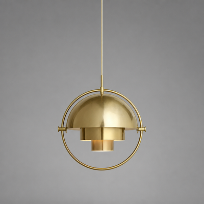 Scandinavian Iron & Glass Pendant Light