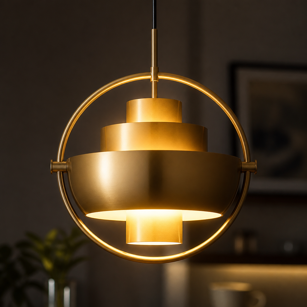 Scandinavian Iron & Glass Pendant Light