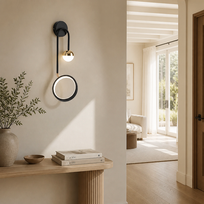 Scandinavian Iron LED Ball Wall Sconce