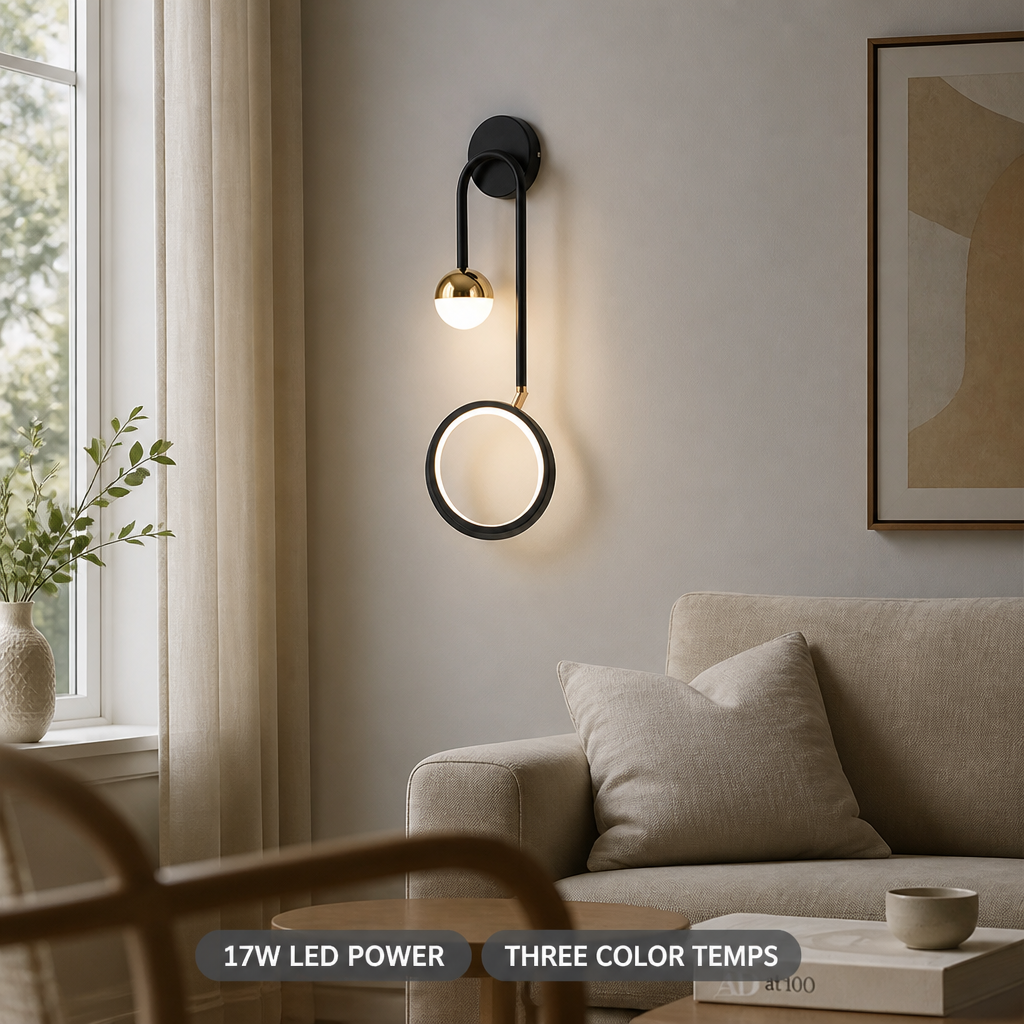 Scandinavian Iron LED Ball Wall Sconce