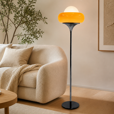 Scandinavian Iron LED Egg Tart Floor Lamp