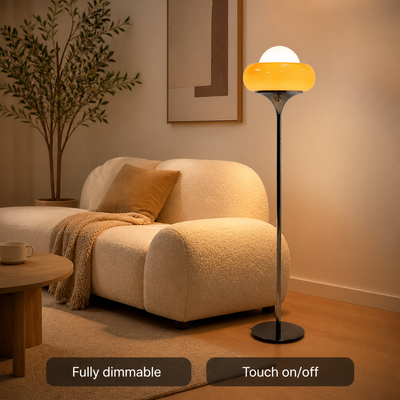 Scandinavian Iron LED Egg Tart Floor Lamp