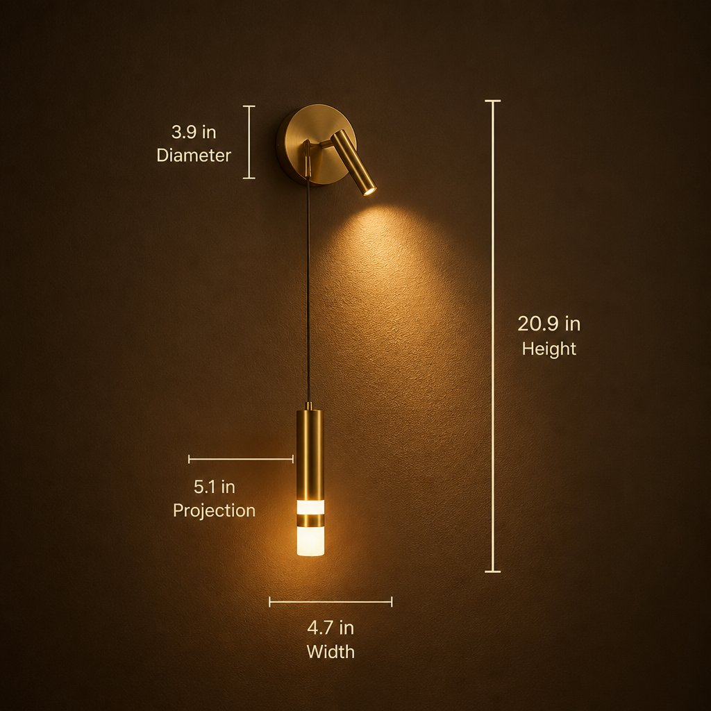 Scandinavian Iron LED Reading Spot Wall Sconce