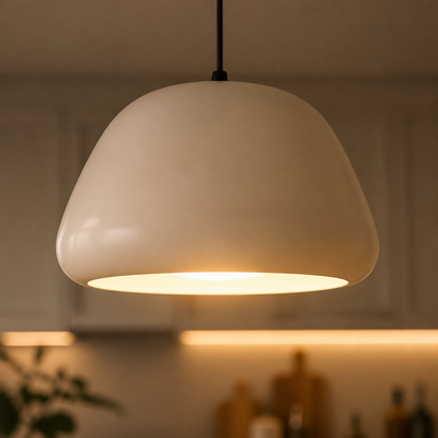 Scandinavian Iron Semi-Circular Pendant Light