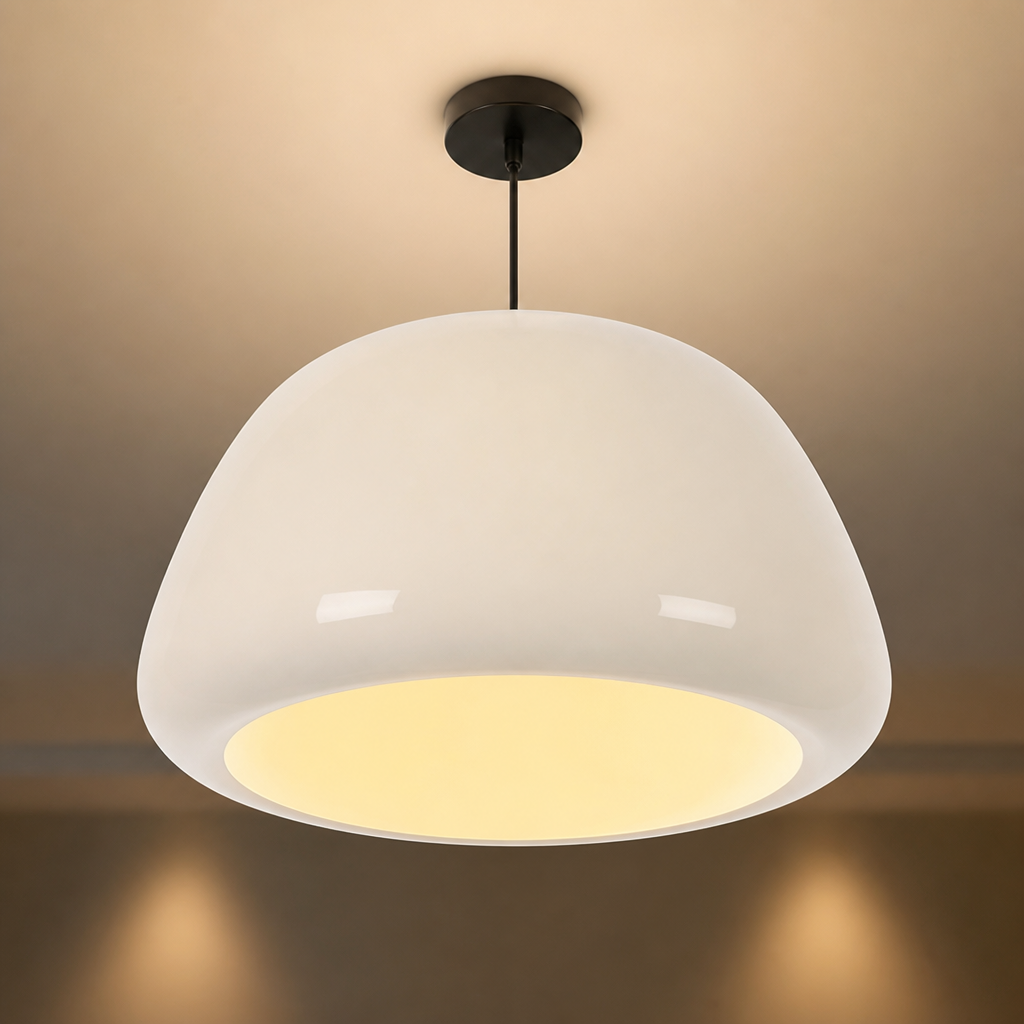 Scandinavian Iron Semi-Circular Pendant Light