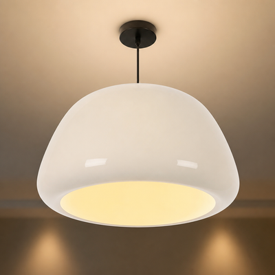Scandinavian Iron Semi-Circular Pendant Light