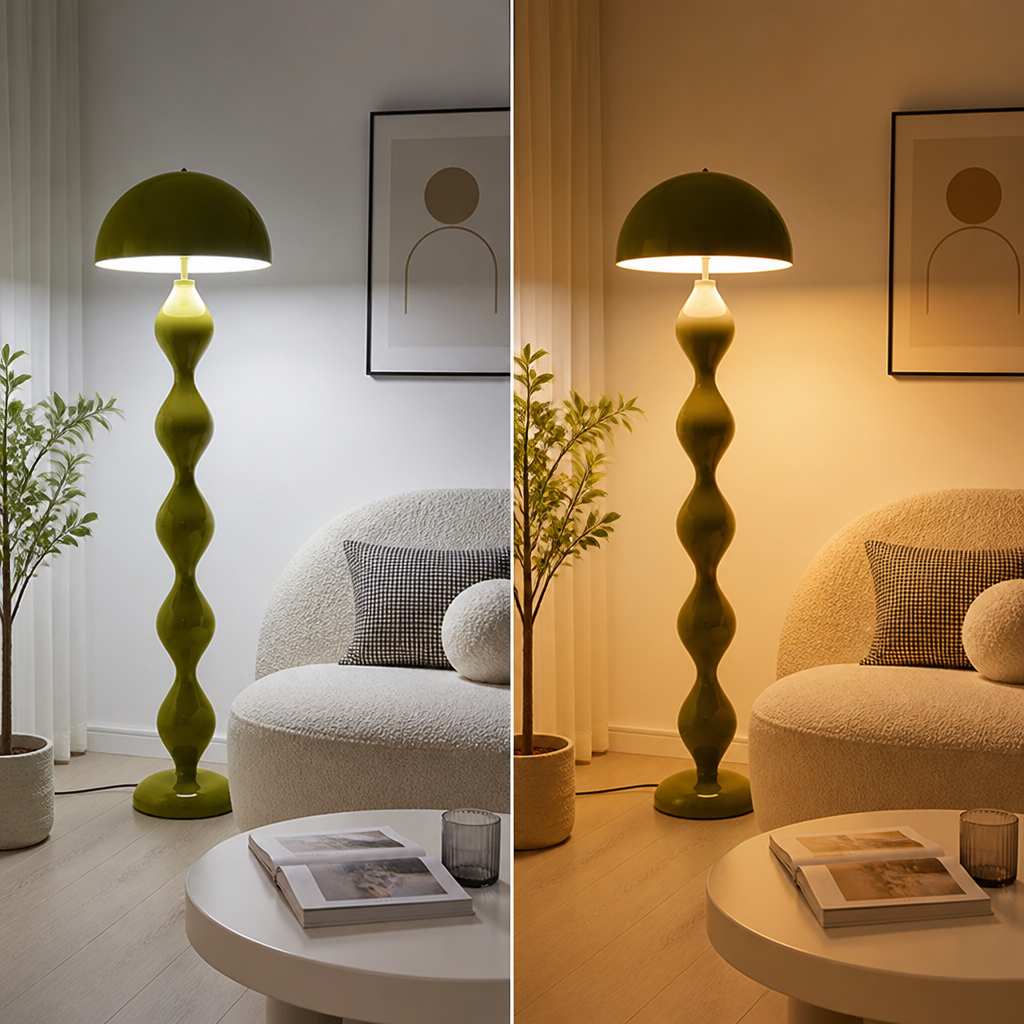 Scandinavian LED Macaron Mushroom Floor Lamp