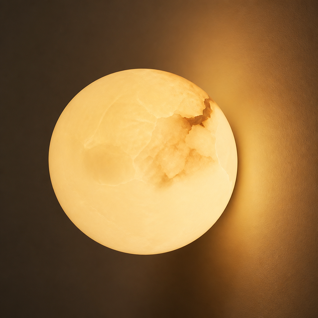 Scandinavian Marble LED Round Wall Sconce