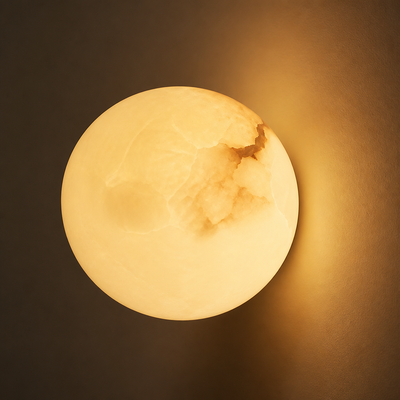 Scandinavian Marble LED Round Wall Sconce