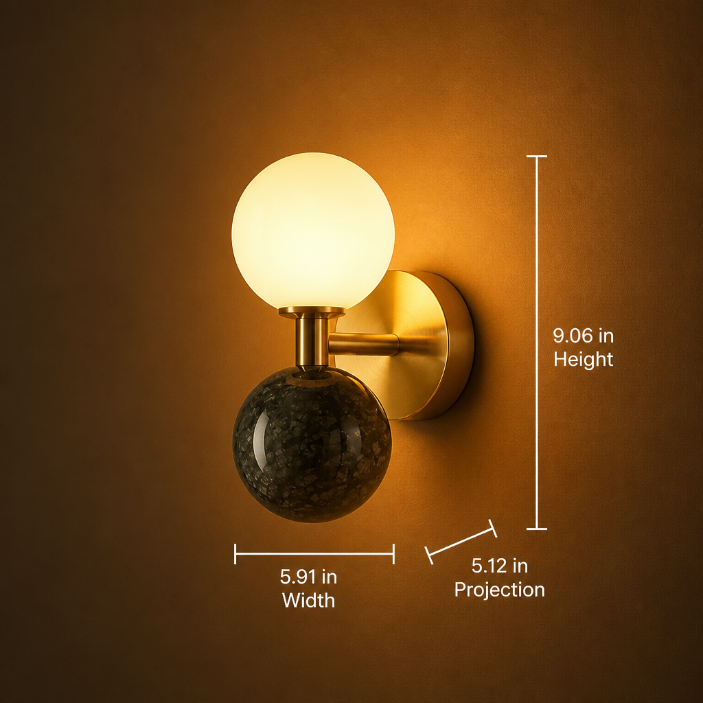Scandinavian Marble LED Wall Sconce