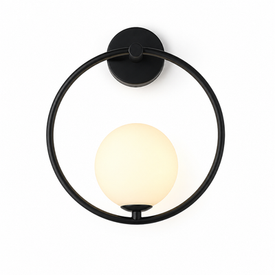 Scandinavian Metal & Glass LED Globe Wall Sconce