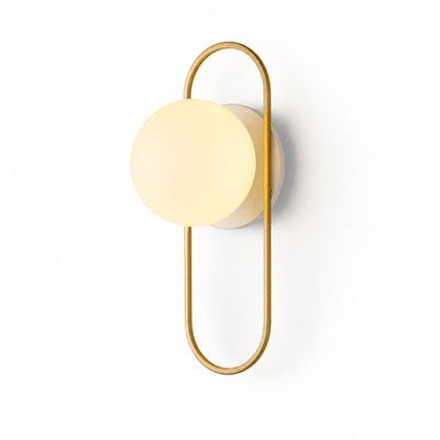 Scandinavian Metal & Glass LED Globe Wall Sconce