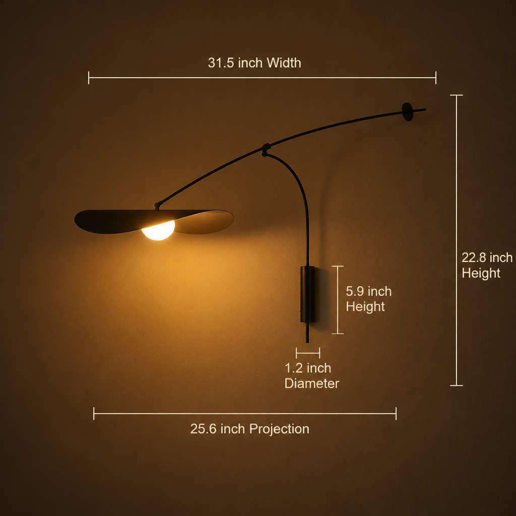 Scandinavian Metal LED Adjustable Arm Wall Sconce
