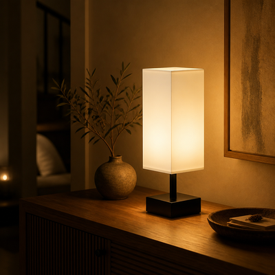 Scandinavian Metal & Wood 3-Color Table Lamp