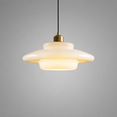 Scandinavian Milk Glass LED Pendant Light