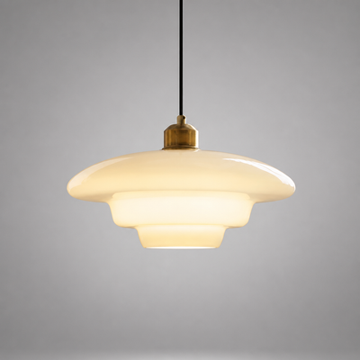 Scandinavian Milk Glass LED Pendant Light