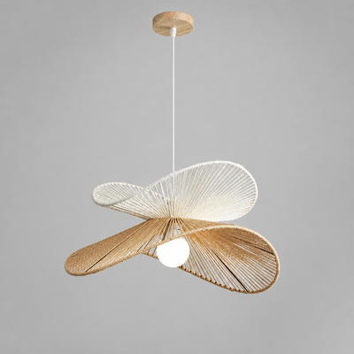 Scandinavian Rattan LED Handwoven Shade Pendant Light