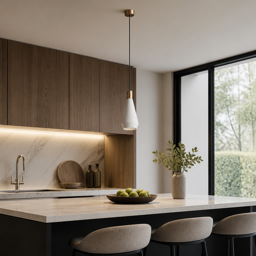 Scandinavian Rose Gold Adjustable Cord Pendant Light