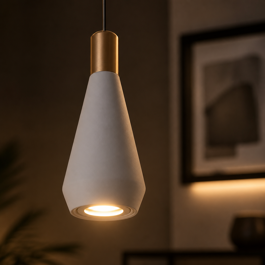 Scandinavian Rose Gold Adjustable Cord Pendant Light