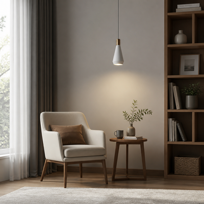 Scandinavian Rose Gold Adjustable Cord Pendant Light