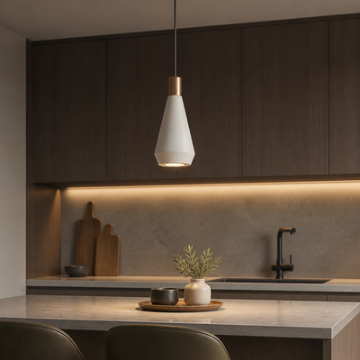 Scandinavian Rose Gold Adjustable Cord Pendant Light